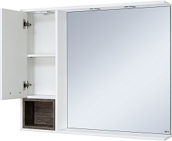 Misty Зеркальный шкаф Фетта 100 L белый/сосна пасадена – фотография-2